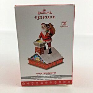 Hallmark Keepsake Once Upon A Christmas Ornament Up On The Housetop Lights 2017